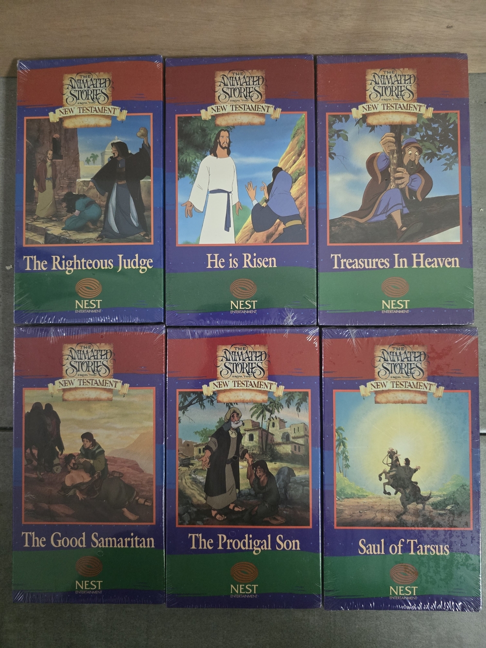 Nest Animated Stories New Testament VHS Collection - Purple/Green